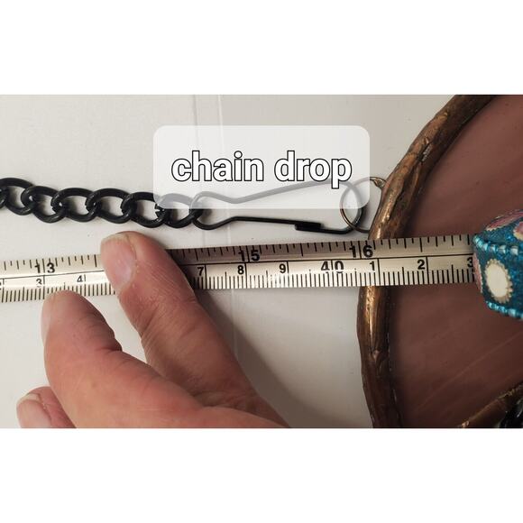 Stained Glass & Copper 6 Inch Suncatcher On Chain Window Hanging Memory Gift - Picture 7 of 7